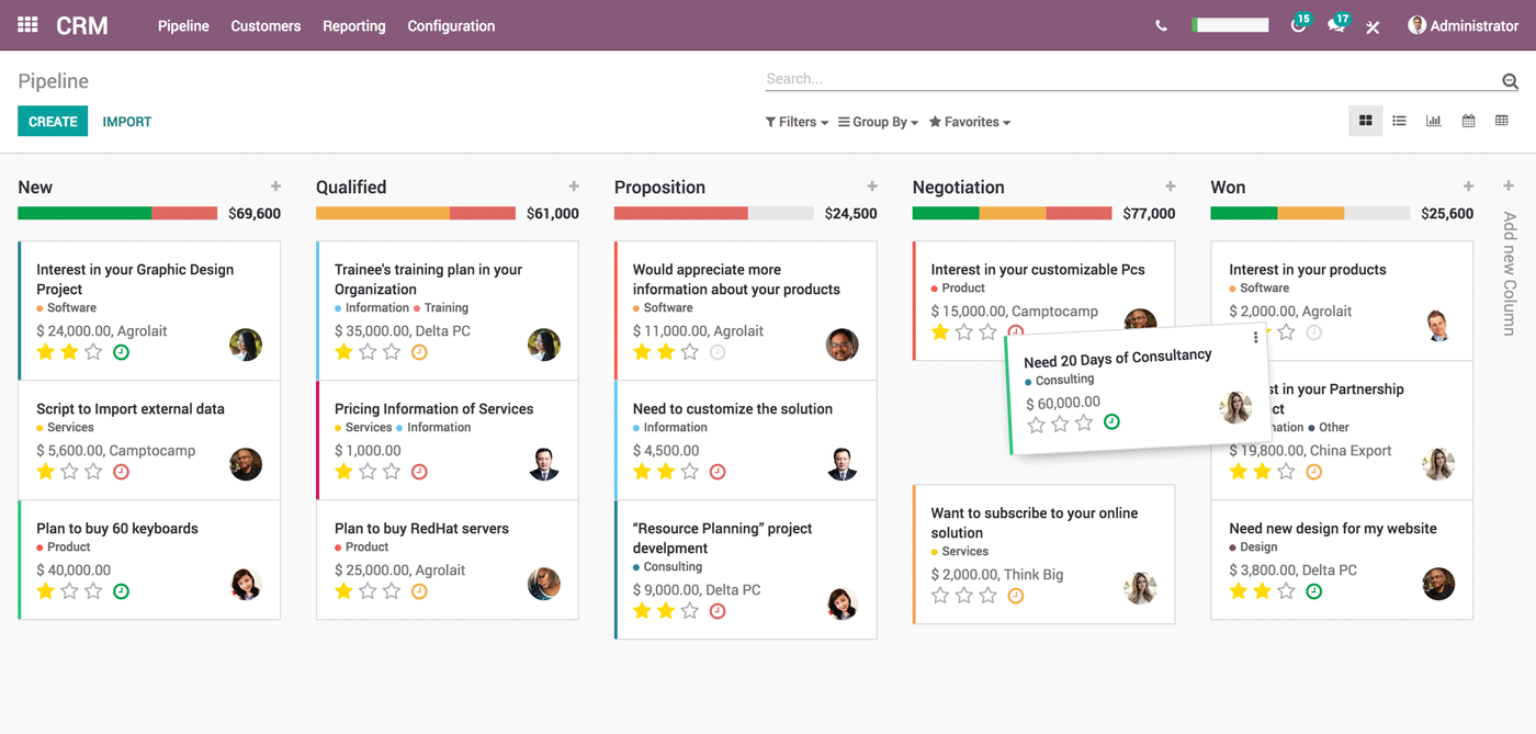 Odoo - Module CRM