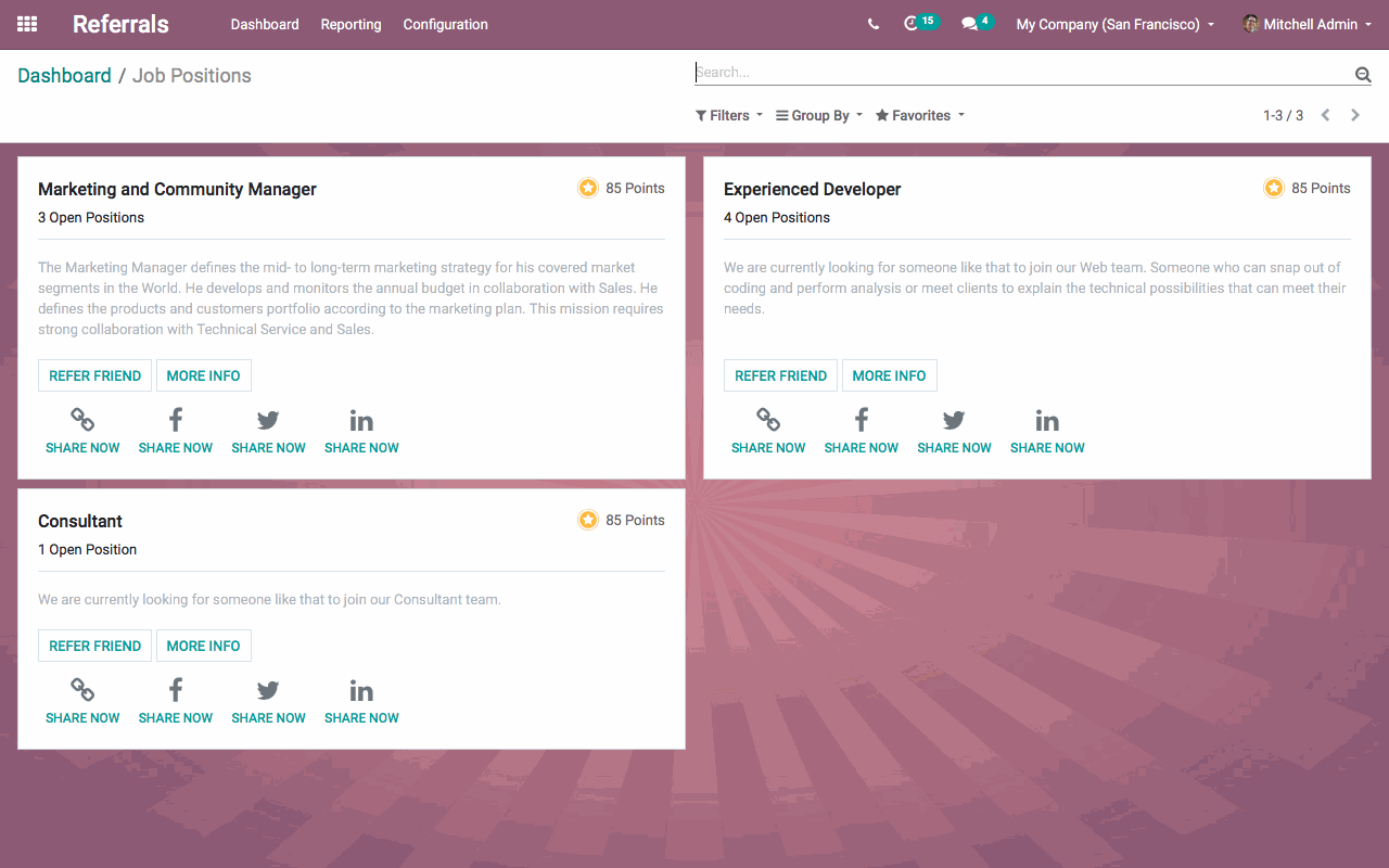 Module Referral - Postes Module Referral - Postes