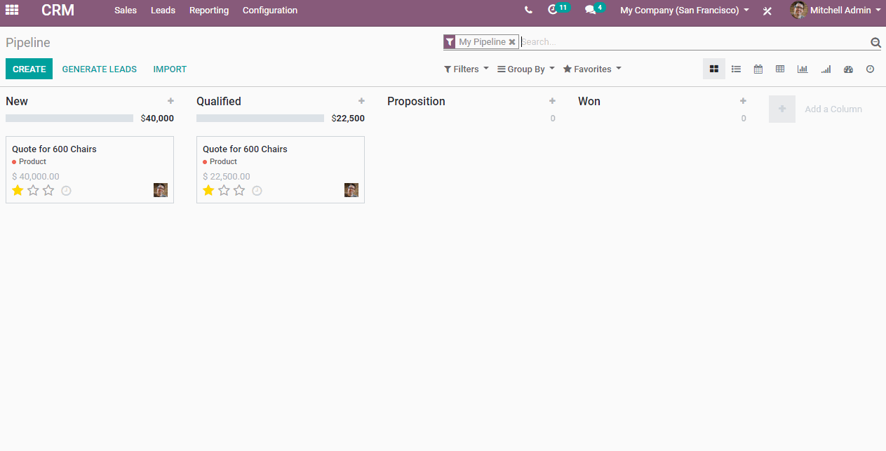 Module CRM - Odoo